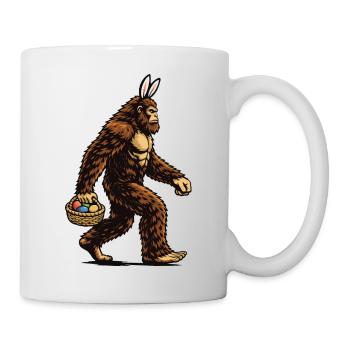 Œufs de Pâques de Bigfoot, chasseur de Sasquatch drôle - Mug blanc - blanc - Droite