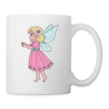 Mignonne Fée en robe rose - Mug blanc - blanc - Droite