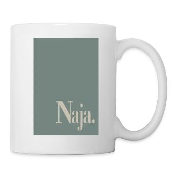 Minimal Art Poster „Naja.“ - Tasse - Weiß - Rechts