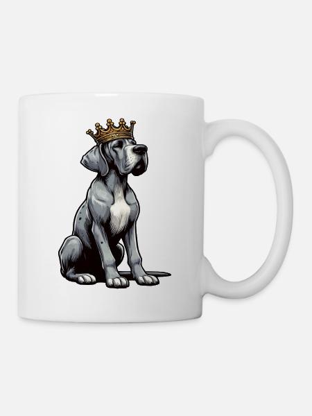 Deutsche Dogge Doggen Doggenbesitzer Doggenfan - Tasse - Weiß