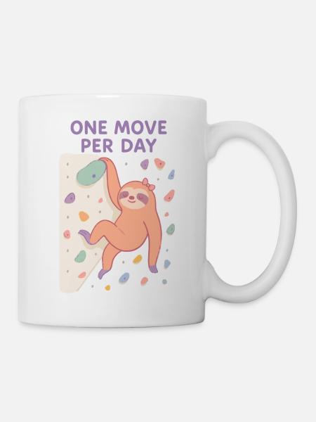 Bloc paresseux : Conception d’un mouvement par jour - Mug blanc - blanc