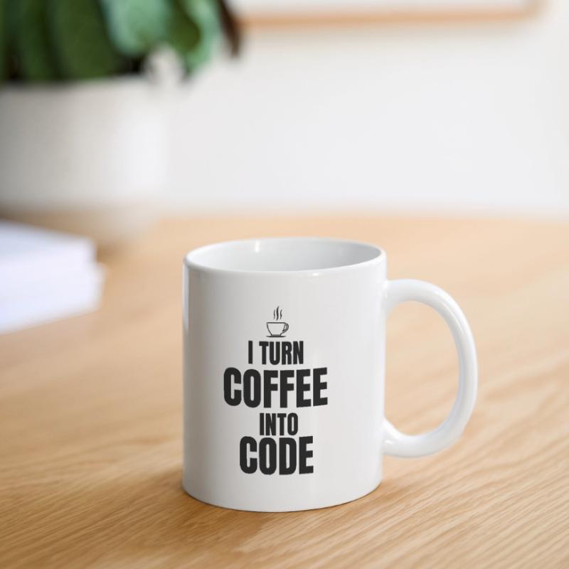 Je transforme le café en code Mug blanc