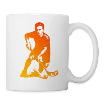 Floorball Illustration für Unihockey - Tasse - Weiß - Rechts