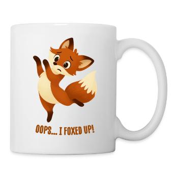 Lustiges Zitat mit dem Fuchs - Tasse - Weiß - Rechts