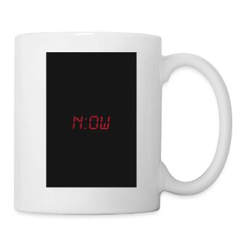 NOW – Minimalist Typography Poster - Mug - white - Right