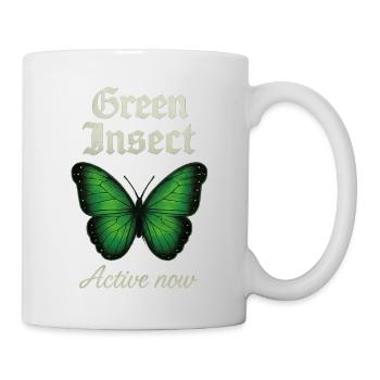 Idée cadeau pour les fans de papillons insectes verts - Mug blanc - blanc - Droite