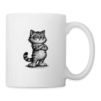 Grumpy Katze – Chef Vibes (Sketch Attitude) - Tasse - Weiß - Rechts
