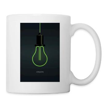 Create – Ampoule néon pour esprits créatifs - Mug blanc - blanc - Droite