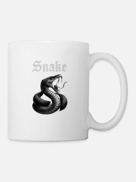 Gothic Snake Print Fans Gift Idea - Mug - white