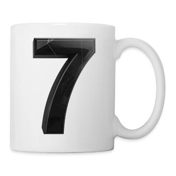 Gebrochene Sieben Grafik - Tasse - Weiß - Rechts