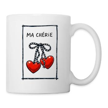 Ma Chérie – Sweet Heart Cherries Illustration - Mug - white - Right