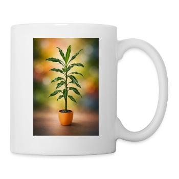 Élégance d’arbre en pot vert - Mug blanc - blanc - Droite