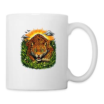 Leopard at sunrise - Mug - white - Right