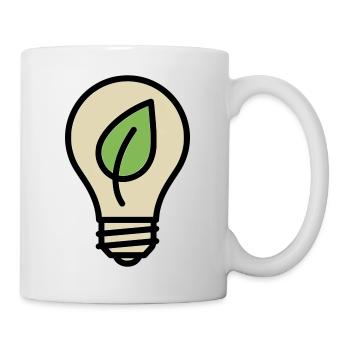 Light Bulb Leaf Eco Idea - Mug - white - Right