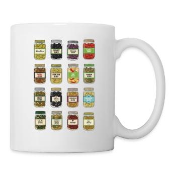 Des olives dans un bocal - Mug blanc - blanc - Droite
