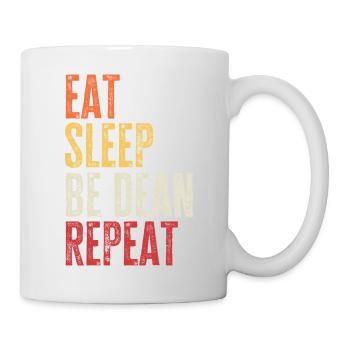 Eat Sleep Be Dean Repeat Retro Name - Mug - white - Right