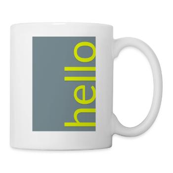 Hello – Modern Minimal Typography Design - Mug - white - Right