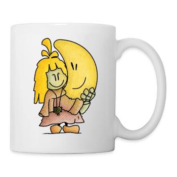 Micol - la lune souriante / - Mug blanc - blanc - Droite