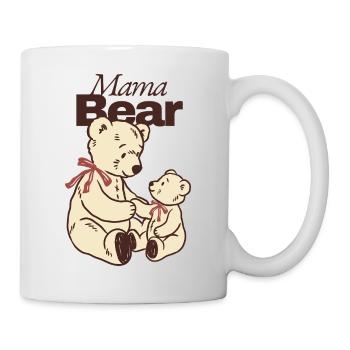 Mama Bär und Kind Kuscheltier - Tasse - Weiß - Rechts