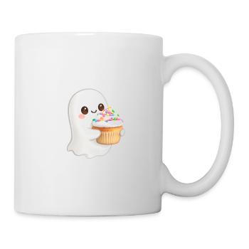 Gâteau confettis Sweet Ghost Cupcake - Mug blanc - blanc - Droite