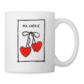 Ma Chérie Heart Necklace - Mug - white - Right