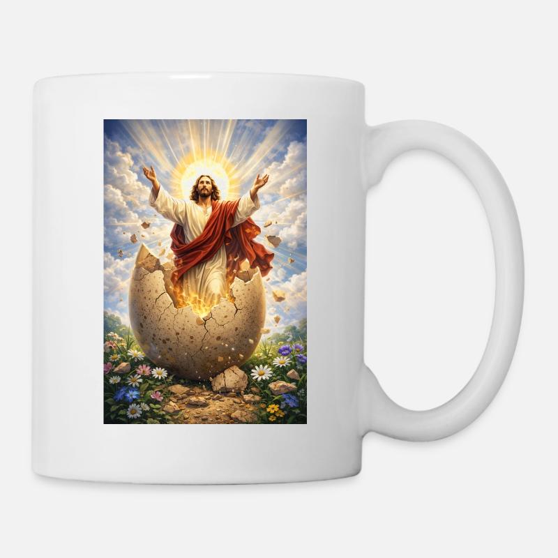 Resurrection from broken eggs - Mug - white