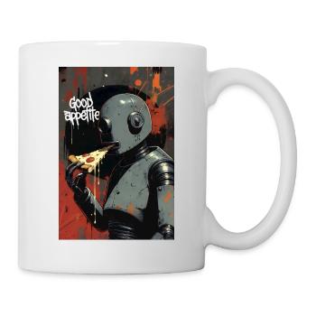 Retro Robot Humor Illustration - Mug - white - Right