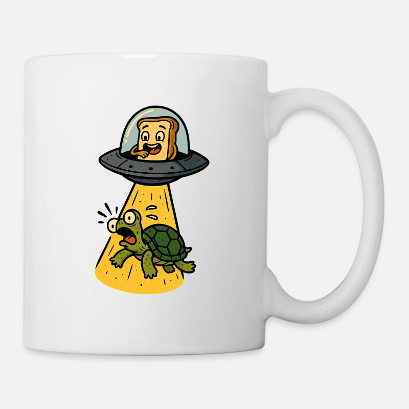 Toast to UFOs: Turtle Abduction - Mug - white