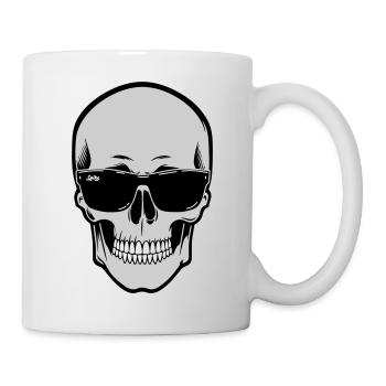 Skull with Sunglasses Graphic - Mug - white - Right