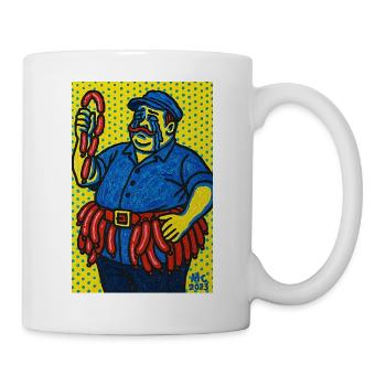 Wurstmann in Pop Art Style - Mug - white - Right