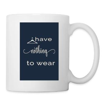 Je n’ai rien à porter – style bleu marine - Mug blanc - blanc - Droite