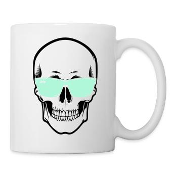 Color-Adjustable Sunglasses Smile Skull - Mug - white - Right