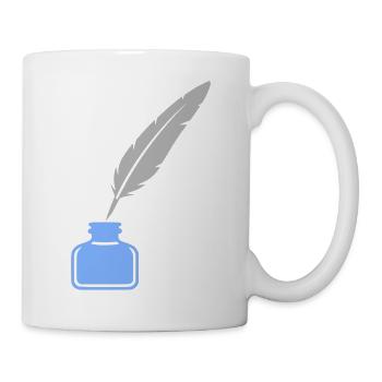 Schreibfeder Tinte Icon - Tasse - Weiß - Rechts