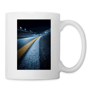 Mitternachts-Streckenhorizont - Tasse - Weiß - Rechts