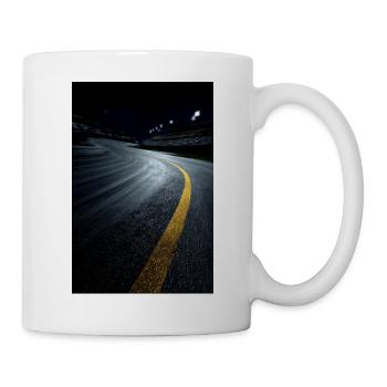 Nächtliche Rennstreckenkurve - Tasse - Weiß - Rechts