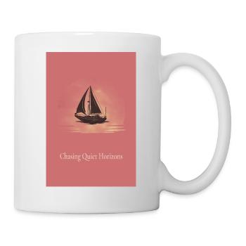 Pourchasse de l’affiche de voile Quiet Horizons - Mug blanc - blanc - Droite