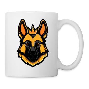 German Shepherd Dog Crown - Mug - white - Right