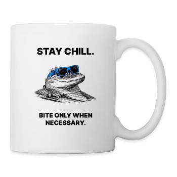 Stay Cool – Chilling Alligator Pop Art - Mug - white - Right