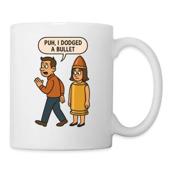 Cartoon - Pooh I dogded a bullet - Curve - Mug - white - Right