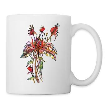 Fleur - Mug blanc - blanc - Droite