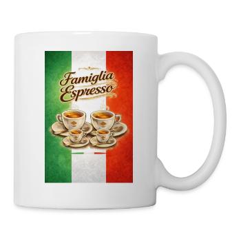 Famiglia Espresso Coffee Flag - Mug blanc - blanc - Droite
