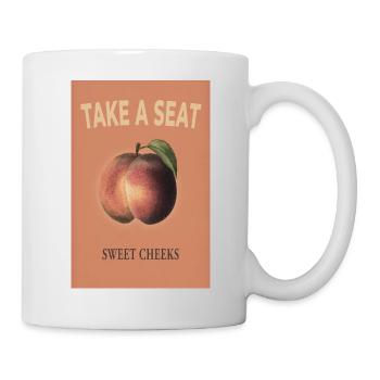 Sweet Cheeks Peach – Summer Vibes - Mug - white - Right