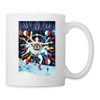 Astral Eye Mandala Surrealismus Wachstablette - Tasse - Weiß - Rechts