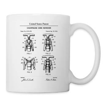 Cork Remover Patent Diagram - Mug - white - Right