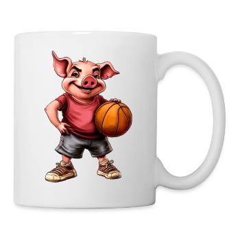 Pigs Basketball Player / Basketball Sow - Mug - white - Right