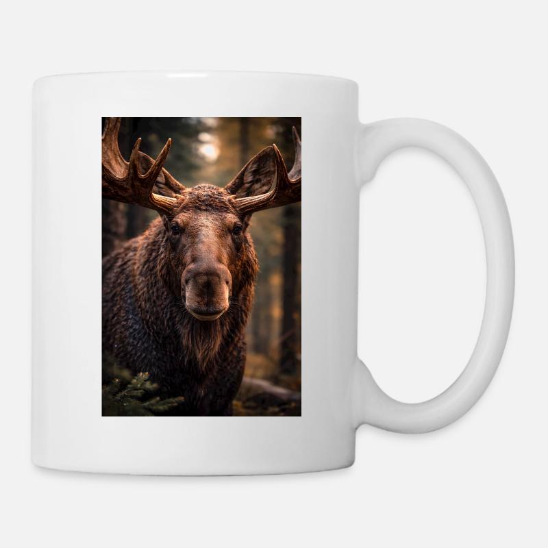 Moose in the forest - Mug - white