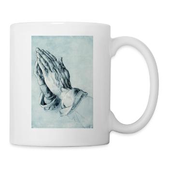 Hommage Dürers « Mains priantes » avec 6 doigts Slop - Mug blanc - blanc - Droite