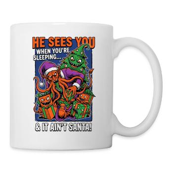 He Sees You Horror Christmas - Mug - white - Right