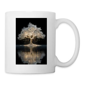 Glowing Golden Tree by Water - Mug - white - Right