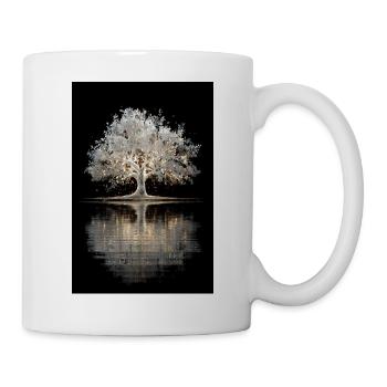 Lumière lumineuse d’arbre argenté - Mug blanc - blanc - Droite
